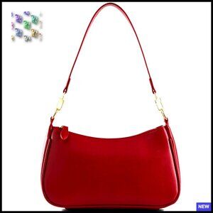 Small Crescent Shoulder Bag Vegan Leather Hobo Purse Crossbody Clutch Chic